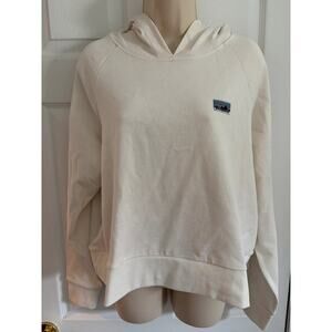 Patagonia Organic Cotton Hoodie Women M Cream Regenerative Cotton Pullover